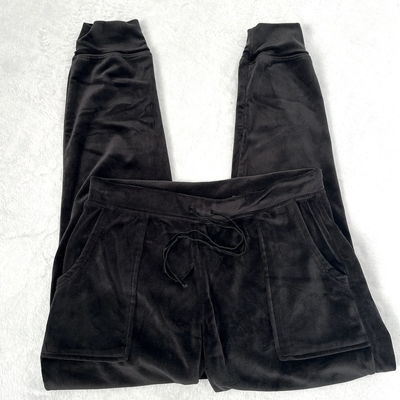 House Of Harlow 1960 Women’s Pull On Thick Soft Velvet Joggers Comfy Pants M - Picture 1 of 8